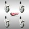 Service Caster 5 Inch 316SS Gray Poly Swivel 1-5/8 Inch Expanding Stem Caster Set Lock Brake SCC-SS316TTLEX20S514-PPUB-158-4 - alternate 4
